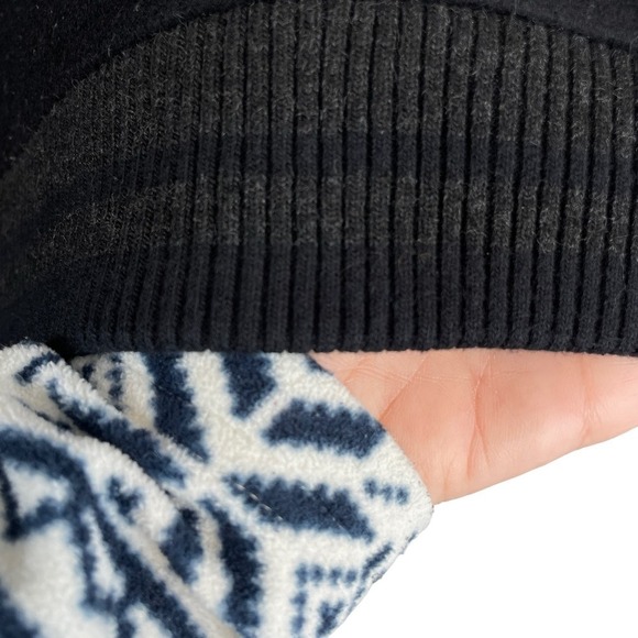 All Saints Toku Wool Blend Leather Bomber Jacket Black Size L - Picture 9 of 10